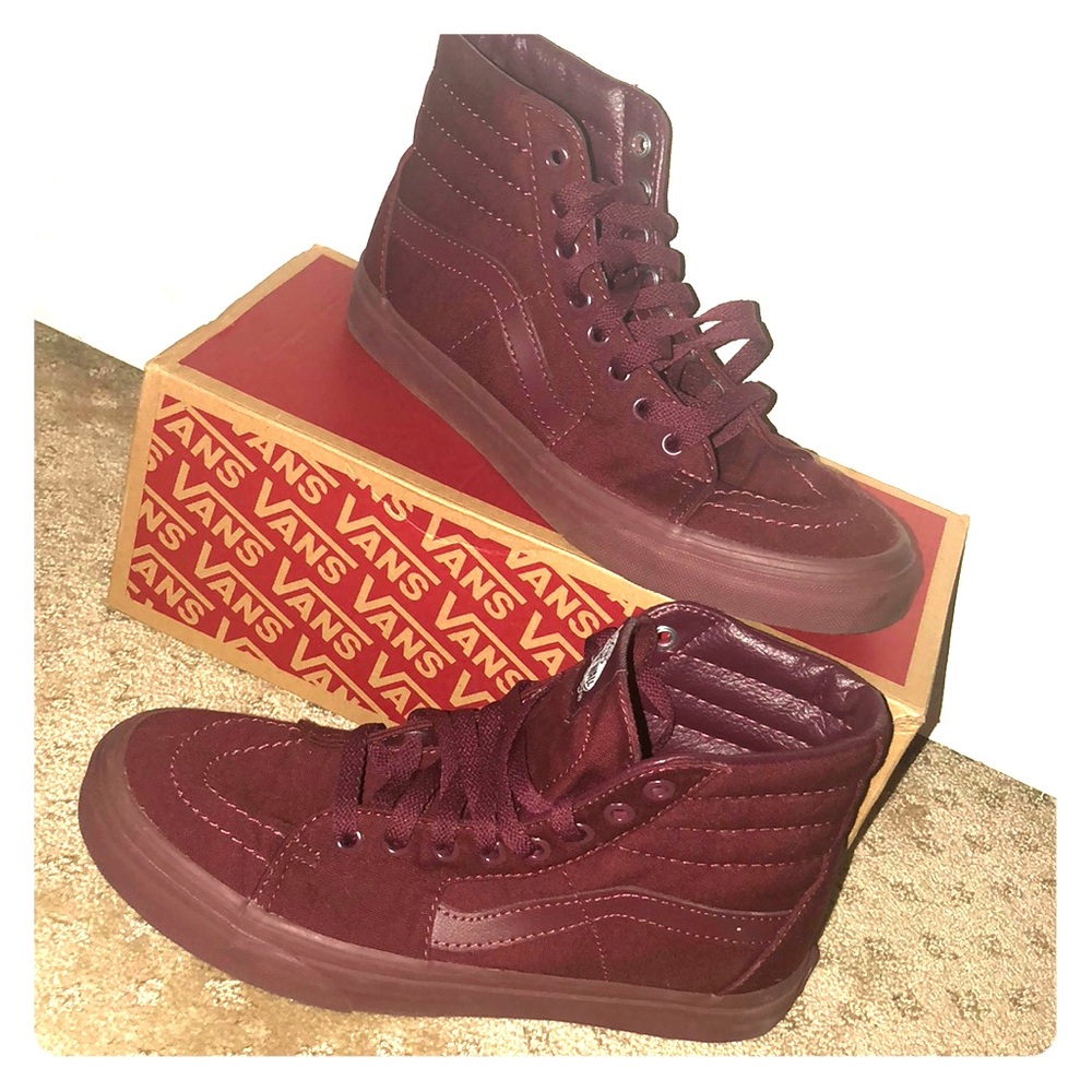 Burgundy High top vans